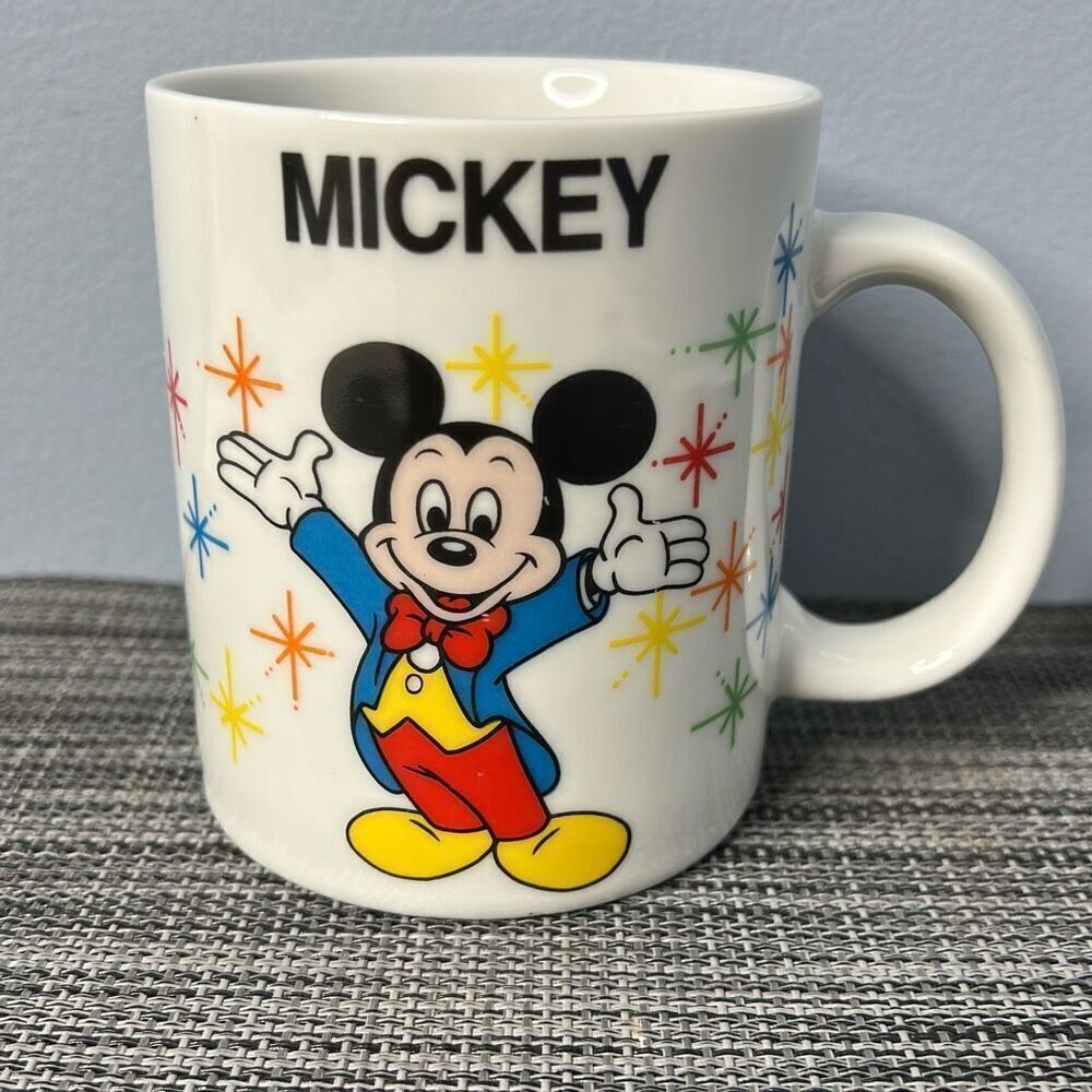 Vintage Disney Mickey Mouse Coffee Mug Souvenir